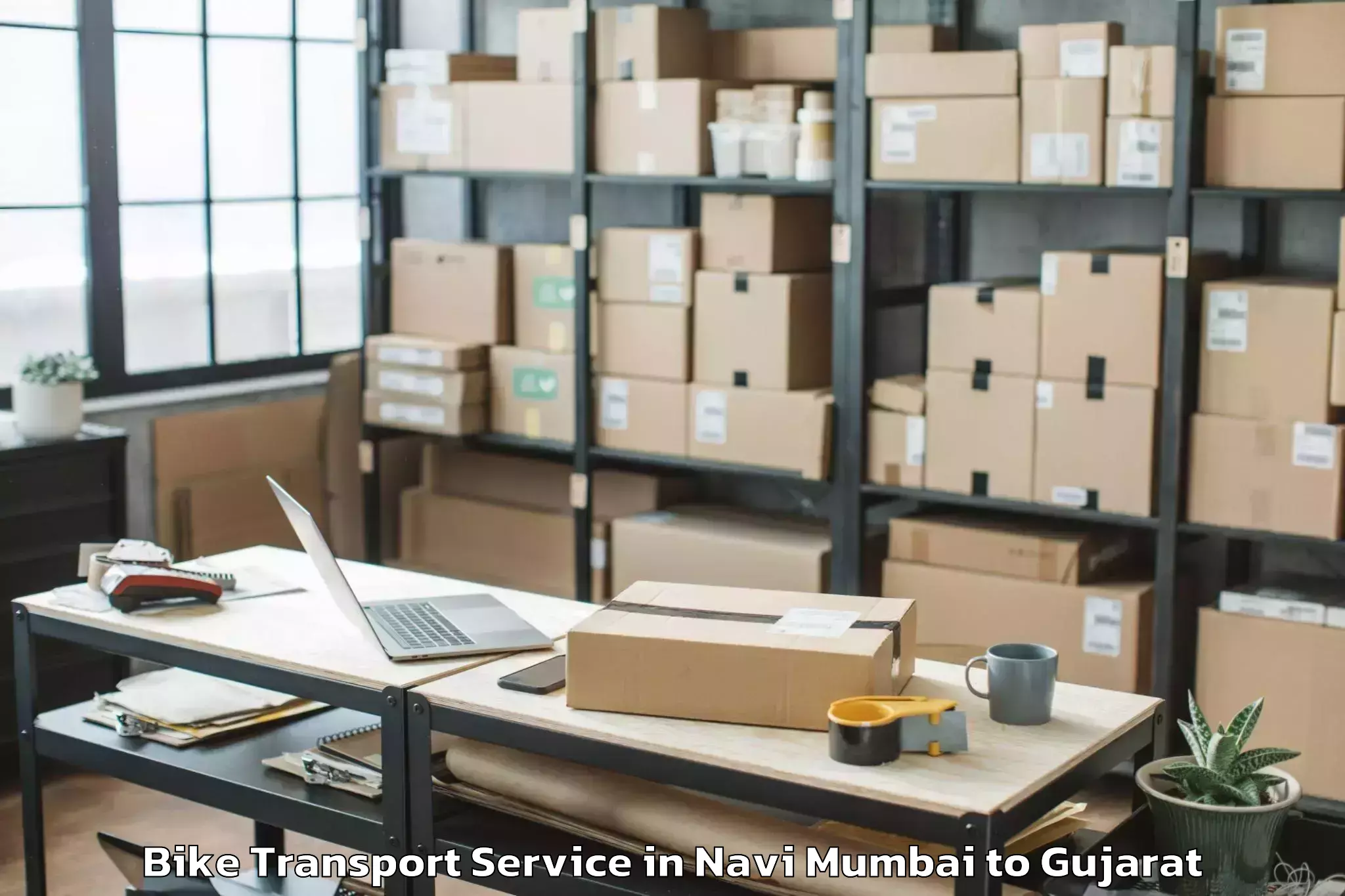 Book Navi Mumbai to Dediapada Bike Transport Online